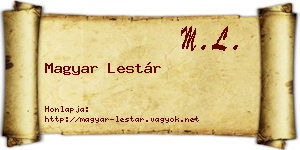 Magyar Lestár névjegykártya